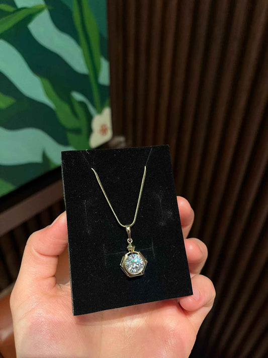 Golden Steel Crystal Kolye