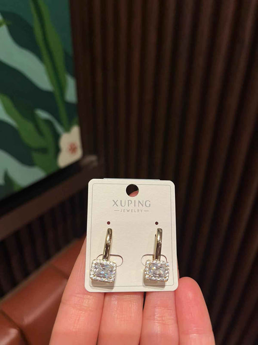 Golden Steel Baget Küpe