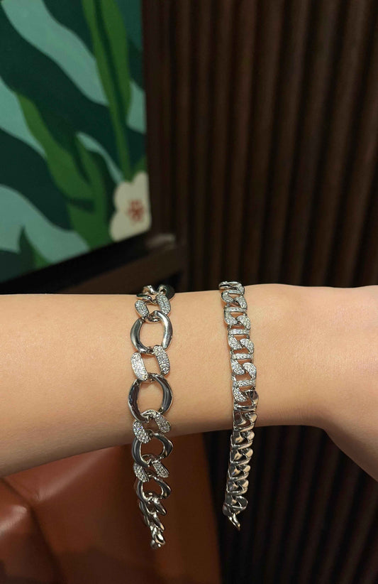 Golden Steel Halka - Silver Bileklik